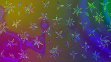 Eskiz tarzı kahverengi renklerde. Şirin karalamalı çiçek desenli çizim. Raster illüstrasyonu. El yapımı çiçek ve bitki koleksiyonu. Raster illüstrasyonu.