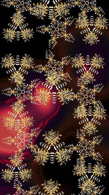 Renkli arka plan üzerinde izole sevimli kar taneleri. Raster resim. Soyut mandala veya kaprisli kar tanesi hat sanat tasarım.