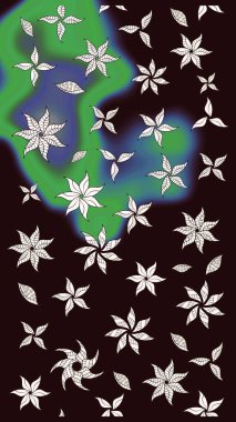 Küçük çaplı çiçeklerdeki basit şirin desenler. Tekstil veya kitap kapakları, imalat, duvar kağıtları, baskı, hediye paketi ve yapıştırma kitabı için çiçek eskizi geçmişi. Raster illüstrasyonu.