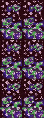 Vadinin çiçekleri kahverengi renklerde. Raster çiçek desenleri çiziyor..