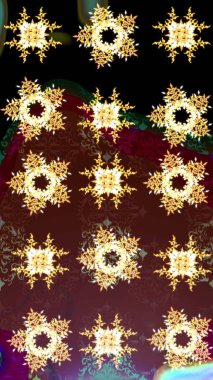 Meteoroloji buz koleksiyonu. Xmas Frost kar taneleri izole edilmiş siluet sembolü. Kar tanesi raster arka planı. Kış kahverengisi, siyah ve sarı noel kar bembeyaz kristal element. Raster tasarımı.