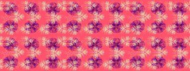 Kar tanesi raster deseni. Renkli arka planda izole tatlı kar taneleri. Pembe, mor ve bej renkli kar taneleri. Raster illüstrasyonu.