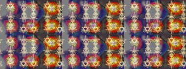 Raster illüstrasyonu. Renkli arka planda güzel kar taneleri. Raster kar taneleri deseni.