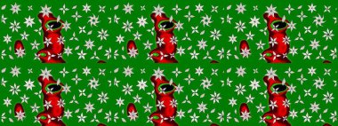 Küçük bir çiçekte eskiz deseni. Hoş bir çiçek geçmişi var. Güzel kumaş deseni. Raster illüstrasyonu.