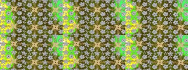 Çiçek süslemeli çizim deseni. Raster illüstrasyonu. Renkli çiçekler.