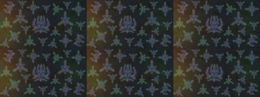 Küçük gri, mavi ve kahverengi çiçeklerle oldukça eski bir besin torbası deseni. Tekstil, kumaş, kapaklar, duvar kağıtları, baskı, paket, koleksiyon defteri, örgü, dekupaj için çiçek arkaplanı..