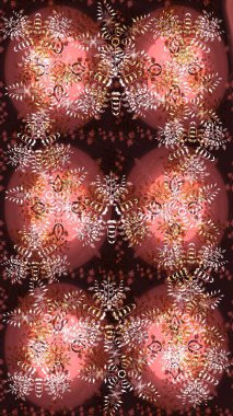 Çiçek Elementleri 'nin soyut geçmişi. Kahverengi, pembe ve nötr renkler üzerine tasarım. Raster illüstrasyonu. Raster kış deseni.