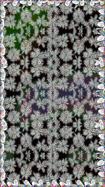 Raster Henna tarzı. Tebrik kartı geçmişi, boyama kitabı, arkaplan ve tekstil için kullanılabilir. Etnik Mandala havlusu. Kusursuz süs izi. Sınır Hindistan çiçek desenli paisley patentli.