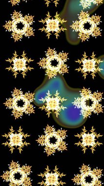 Kış kartı Mutlu Noeller, Yeni Yıl ve Mutlu Tatil Raster çizimleri. Siyah, sarı ve kahverengi kar tanelerinin olduğu Noel kartı. Siyah, sarı ve kahverengi renkler. Kar taneleri arkaplanı.