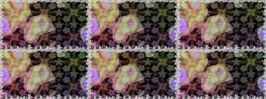 Çiçekli karalama şeklinde Raster çiçek deseni. Nazikçe, güzel çiçek arkaplanı. Siyah renkte çiçekler.