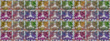 Tarafsız renklerde çiçekler. Çiçek süsü ile kusursuz desen. Raster illüstrasyonu.