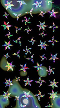 Renkli arka planda izole tatlı kar taneleri. Güzel kar tanesi ikonu. Ağ için güzel bir kar tanesi simgesinin basit bir çizimi. Raster illüstrasyonu.