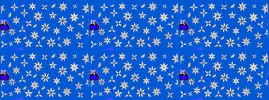 Zarif, parlak ve mavi çiçek desenli tasarım. Sabıka baskıları, bebek kıyafetleri, duvar kâğıtları, paket kutuları vb..