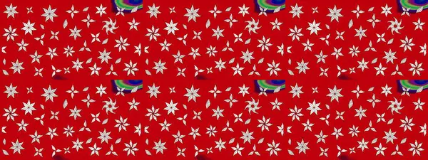 Düz Çiçek Elementleri Tasarımı. Raster. Renkli Bahar Teması çizim şablonu.