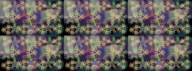 Gri renkte yaz çiçekleri. Çiçekli karalama şeklinde Raster çiçek deseni. Raster illüstrasyonu.