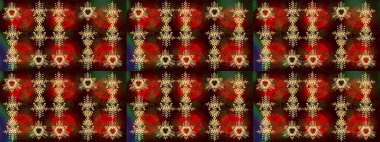 Yeni yıl kar tanesi. Güzel soyut kar tanesi raster tasarımı. Düz kar karalama ikonları, kar taneleri silueti kahverengi, kırmızı ve siyah renkler Noel afişi için, kartlar.