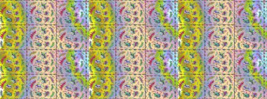 Yazdır. Güzel eskiz şekli. Renkli Yaz Temalı eskiz kalıbı. Raster çiçekli arka plan. Düz Çiçek Elementleri Tasarımı. Şirin kumaş deseni.