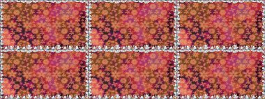 Cute flowers. Raster Trendy fabric pattern. Line seamless pattern.