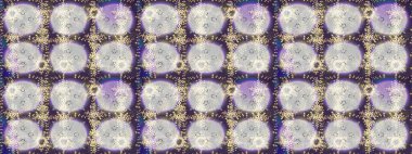 Küçük çiçekli yay deseni çiz. Raster illüstrasyonu. Suluboya stilinde nötr, gri ve mor renkler üzerine.