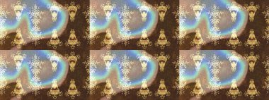 Kahverengi, bej ve nötr renklerde çiçekler. Hediye ambalaj kağıdı, tebrik kartları, posterler ve pankart tasarımı. Raster düz çiçek çizim deseni.