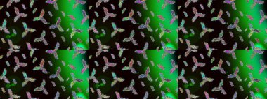 Düz kar karalama ikonları, yılbaşı afişi için kar taneleri silueti, kartlar. Yeni yıl kar tanesi. Siyah, yeşil ve gri renkler üzerine şirin soyut kar tanesi raster tasarımı.