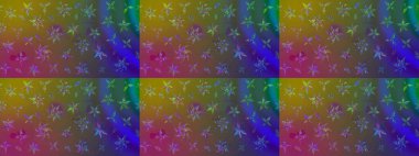 Düz Çiçek Elementleri Tasarımı. Renkli Bahar Teması eskiz kalıbı. Raster illüstrasyonundaki çiçek desenli çizim. Süslü kumaş deseni.