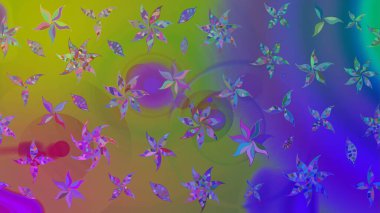 Nazik, narin çiçek arkaplanı. Mor renkli çiçekler. Raster çiçek desenli ve çiçekli..