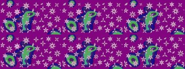 Çiçekli karalama şeklinde Raster çiçek deseni. Mor renkli çiçekler. Nazik, narin çiçek arkaplanı.