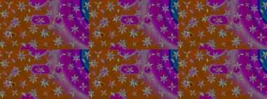 Kahverengi renkte yaz çiçekleri. Küçük çiçekteki sevimli çiçek deseni. Raster deseni. Raster illüstrasyonu.