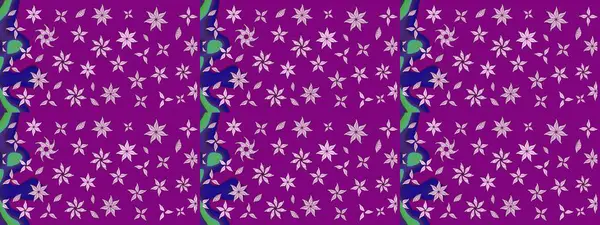 Düz Çiçek Elementleri Tasarımı. Mor renkli çiçekler. Raster illüstrasyonundaki çiçek desenli çizim. Renkli Bahar Teması çizim şablonu.