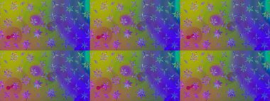 Çiçekli eskiz arkaplanı. Renkli Bahar Teması eskiz kalıbı. Düz Çiçek Elementleri Tasarımı. Çocuk stili.