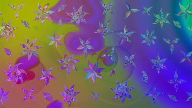 Kabile sanatı boho baskısı, klasik çiçek arkaplanı. Soyut etnik raster çizim kalıbı. Arkaplan dokusu, duvar kağıdı, mor renkli çiçek teması.