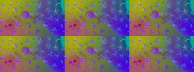 Raster Moda kumaş deseni. Çizgi çizimi kalıbı. Şirin çiçekler..