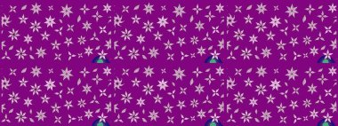 Renkli Bahar Teması eskiz kalıbı. Raster illüstrasyonundaki çiçek desenli çizim. Düz Çiçek Elementleri Tasarımı. Mor renkte çiçekler.