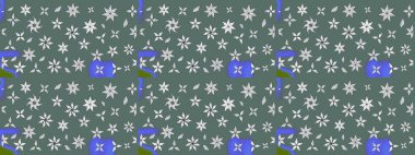 Çiçekli bahar çiçekleri. Küçük çiçekte güzel bir desen. Küçük renkli çiçekler. Moda baskıları için zarif bir şablon. Motley illüstrasyonu.