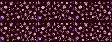 Raster Illustrasyon 'daki Çiçek Deseni' nin son moda çizimi. Renkli Yaz Temalı eskiz kalıbı. Düz Çiçek Elementleri Tasarımı. Güzel kumaş deseni.