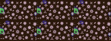 Raster Hip kumaş deseni. Eskiz Vintage Çiçek Deseni.