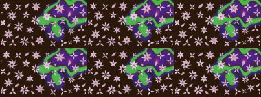 Kahverengi renkli çiçek desenli eskiz, el yapımı papatyalar, papatyalar. Tekrar eden çiçek arkaplanı, zarif kahverengi çiçek duvar kağıdı..