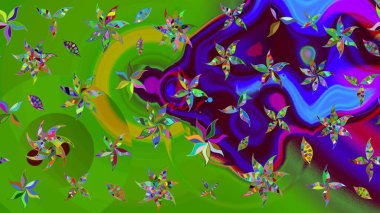 Yeşil renklerde. Raster illüstrasyonu. Suluboya çiçek buketi. Çiçek arkaplan. Çiçekli tebrik kartı. Doğum günü kartı ya da düğün davetiyesi.