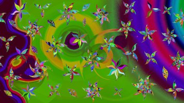 Kumaş, tekstil, duvar kağıdı baskısı için. Raster. Tomurcukları çiçek olan sevimli bir çiçek deseni. Eski usul. Eskiz geçmişi. Raster illüstrasyonu.