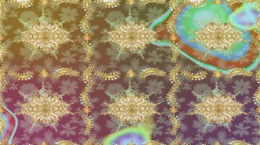 Kahverengi renklerde grafiksel, modern, pürüzsüz desen. Kusursuz çiçek deseni. Duvar kâğıdı barok, İspanyol kumaşı. Kusursuz raster arkaplanı.