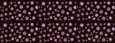 Nazik, sevimli çiçek arkaplanı. Çiçekli karalama şeklinde Raster çiçek deseni. Kahverengi renkte çiçekler.