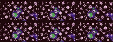 Çiçekleri, deniz kabukları, mandalaları ve suluboya efektleriyle donanma geçmişi. Yatak çarşafları, ceket, paket tasarımı, kumaş ve moda kavramları için tekstil baskısı. Çizim kalıbı etnik tasarım.