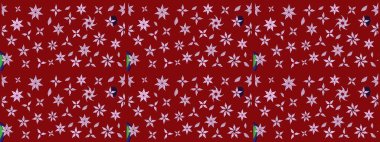 Kırmızı renkte çiçekler. Renkli Bahar Teması eskiz kalıbı. Düz Çiçek Elementleri Tasarımı. Çiçekli çiçek deseni, suluboya. Raster illüstrasyonu.