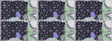 Raster illüstrasyonunda kusursuz çiçek deseni. Gri renkli çiçekler.