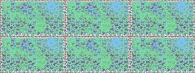 Renkli kelebeklerin kusursuz arka planı. Raster illüstrasyonu. Mavi ve yeşil renkli sanat kelebekleri. Koleksiyon Defteri için Resim.