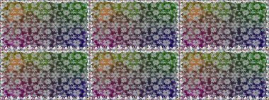 Arkaplan dokusu, duvar kağıdı, çiçek temalı gri renkler. Soyut etnik raster kusursuz desen. Kabile sanatı boho baskısı, klasik çiçek arkaplanı.