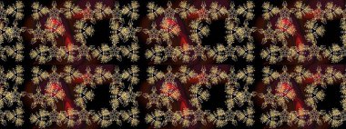 Kar taneleri tasarımı. Son moda kar taneleri ve elementler onun kartlarını gösteriyor. Retro tarzı, kış elementleri. Modern soyut tasarım posteri, kapak, siyah ve kahverengi renkli kart tasarımı.