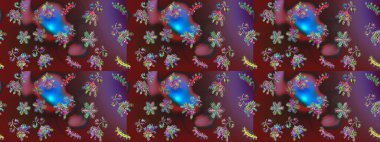 Kışın sembolü. Güzel dekorasyon. Kahverengi, mor ve kırmızı renklerde ayrık suluboya kar taneleri. İllüstrasyon kar tanesi.