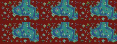 Küçük çiçekte güzel bir desen. Çiçekli yaz çiçekleri. Motley illüstrasyonu. Robot resim. Moda baskıları için zarif bir şablon. Küçük renkli çiçekler..